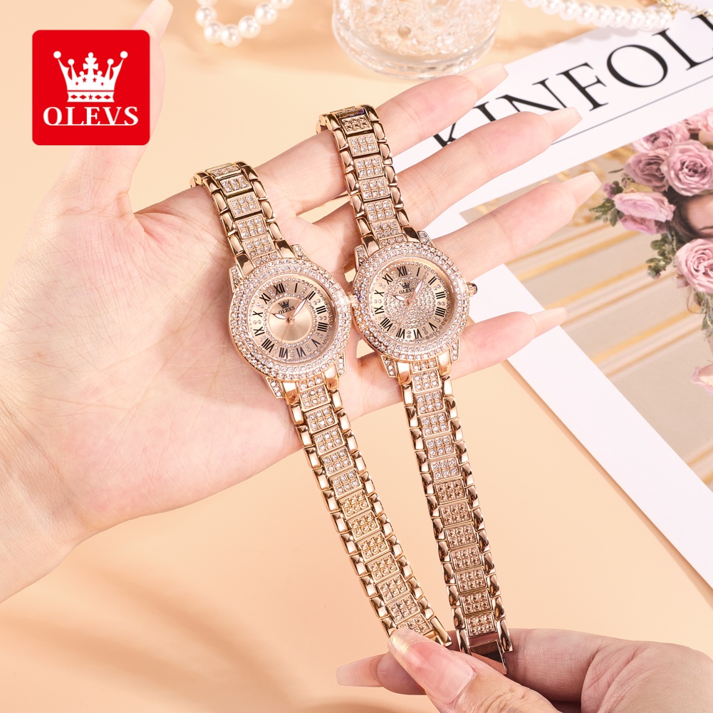 Luxury Watch Diamond - OLEVS luxe mode dames montres cadran