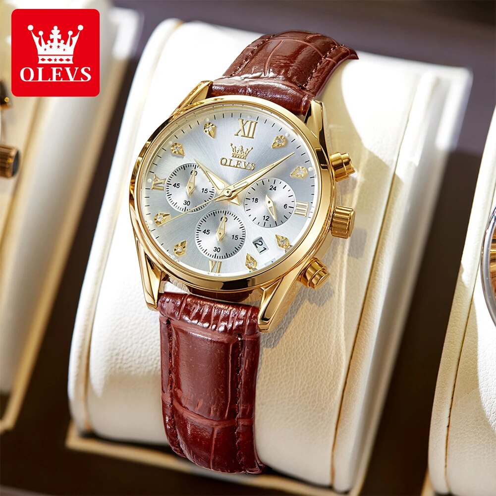 Luxury Watch Girl - OLEVS-Montre-bracelet à quartz étanche pour femme