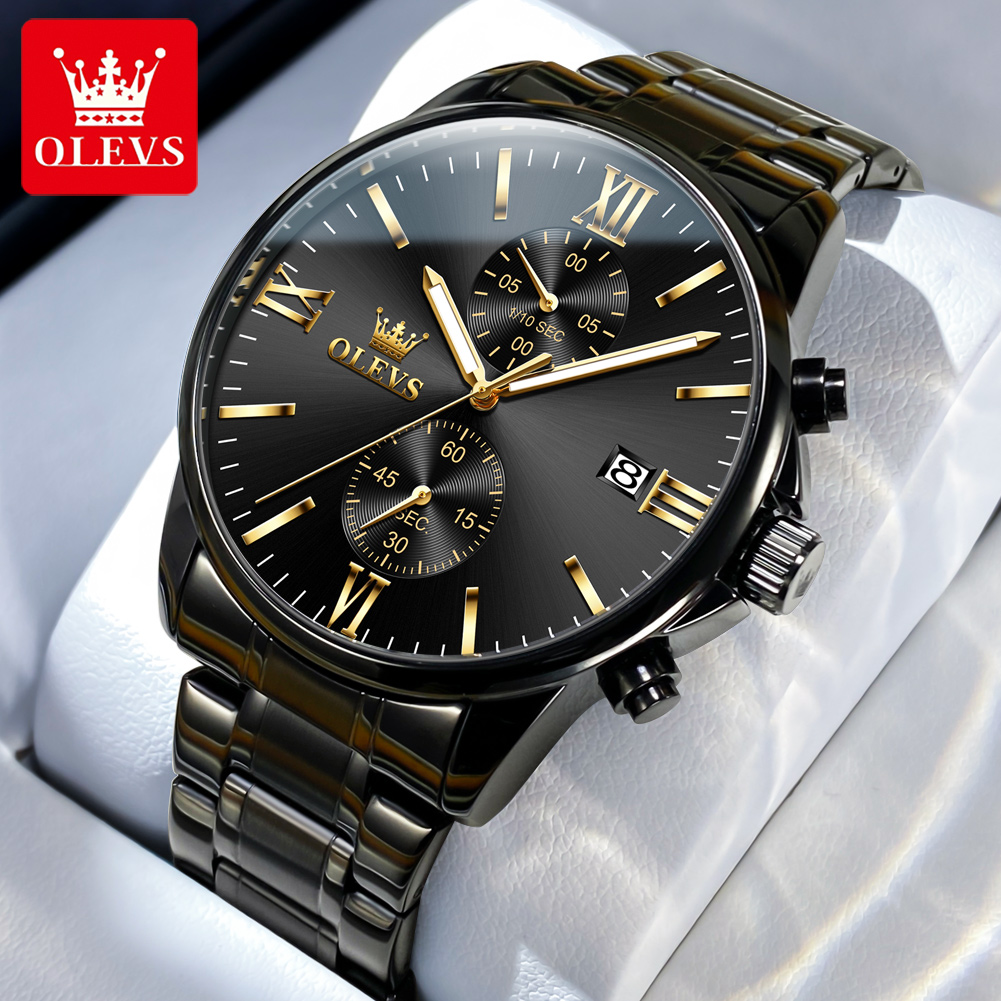 Luxury Watch Manufacturers - OLEVS 2886 montre à Quartz noire