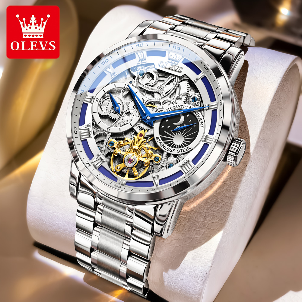 Luxury Watch Moon Phase - Montre homme OLEVS 6670 originale, montre