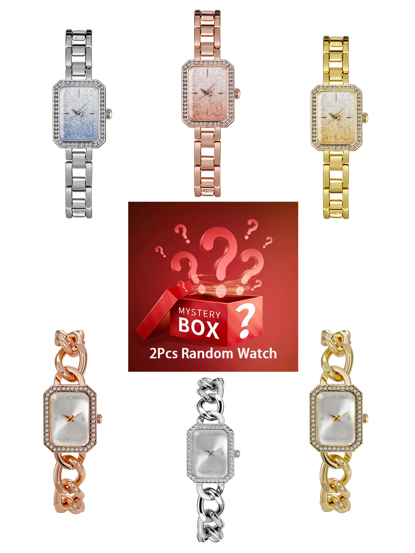 Luxury Watch Diamond - 2 pièces montres pour femmes boîte