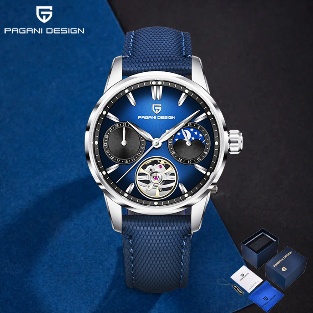 Luxury Watch Moon Phase - 2025Pagani design Tourbillon montre pour hommes