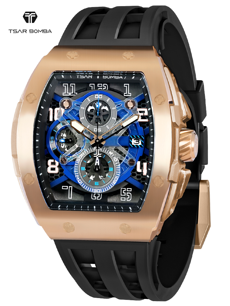 Luxury Watch Hublot - TSAR BOMBA-Montre-bracelet Tonneau pour Homme, Horloge