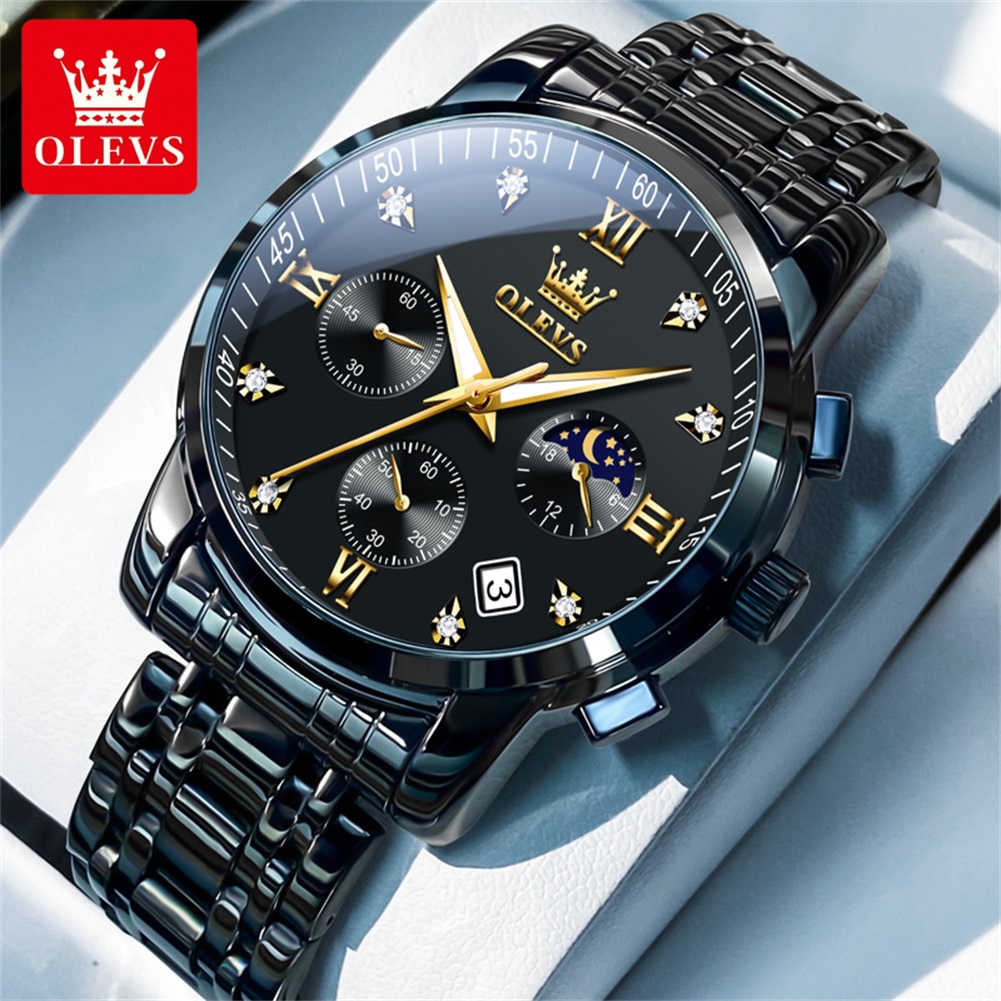 Luxury Watch Moon Phase - OLEVS montres pour hommes populaires en