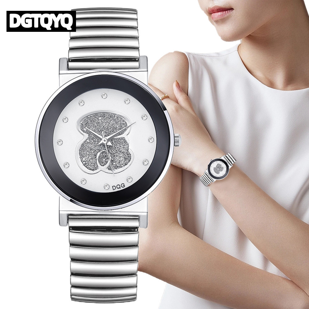 Luxury Watch White - Dames de luxe noir blanc ours