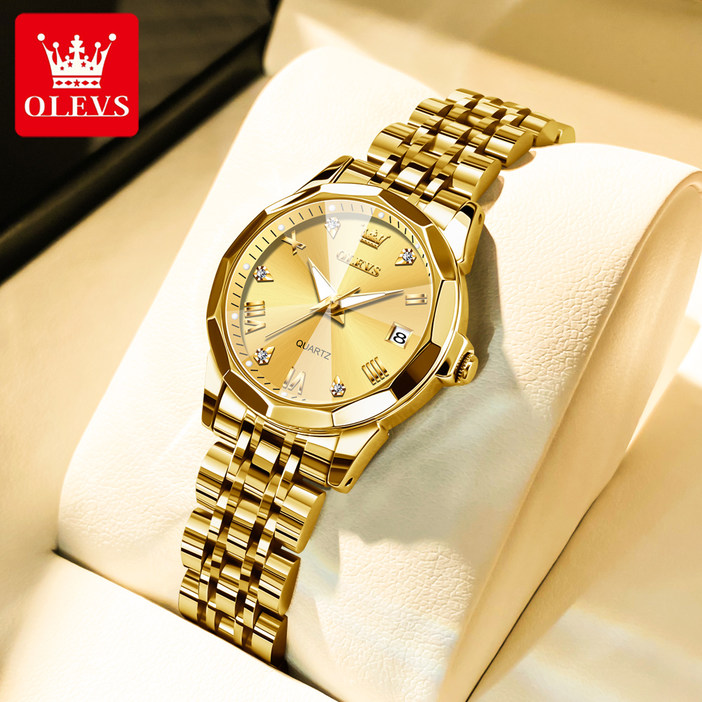 Luxury Watch Girl - OLEVS mode montre dorée pour femmes