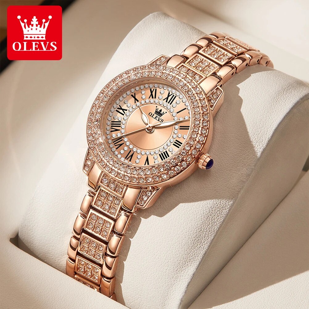 OLEVS 9943 luxe tout diamant m - Luxury Watch Diamond avis et prix