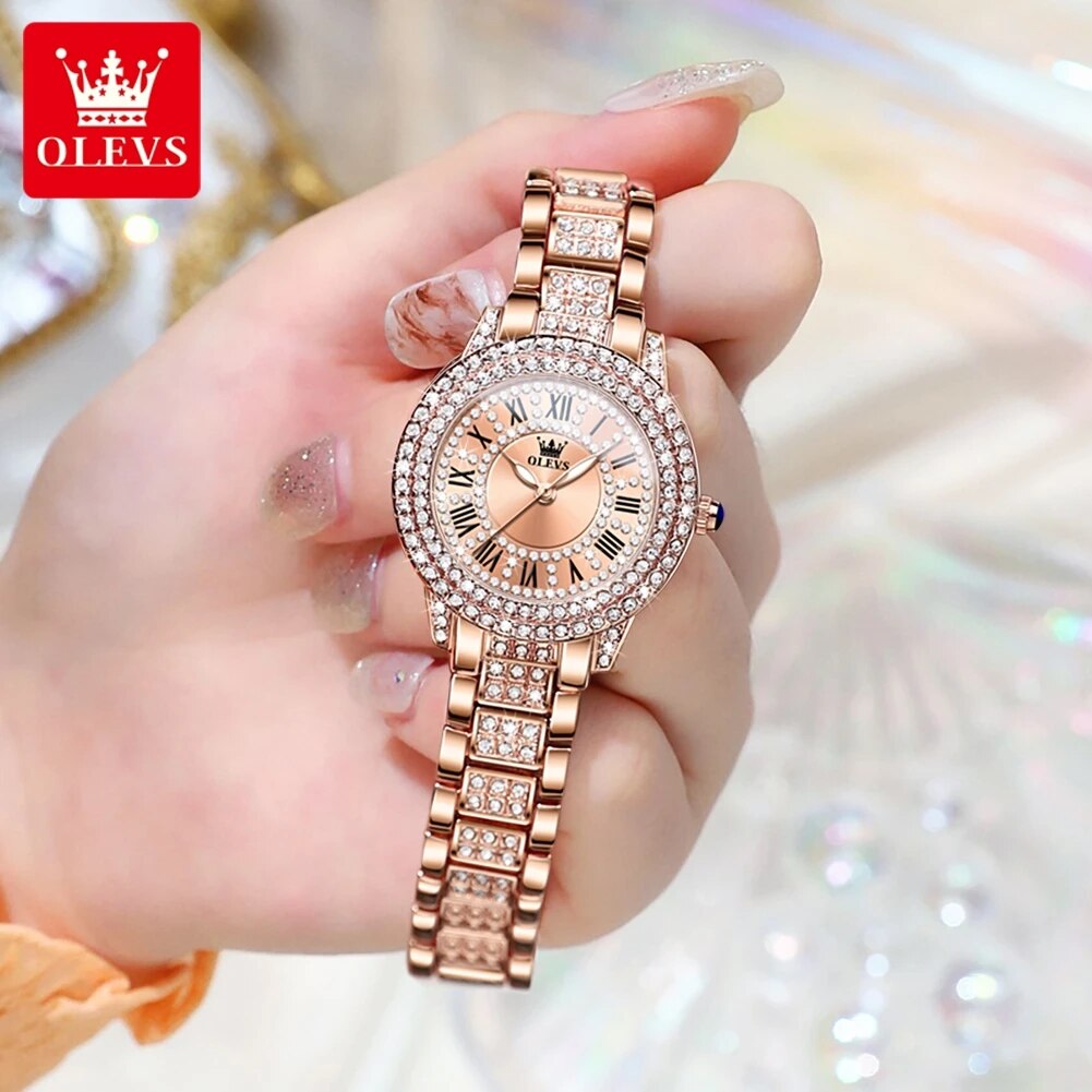 OLEVS 9943 luxe tout diamant m - Luxury Watch Diamond avis et prix