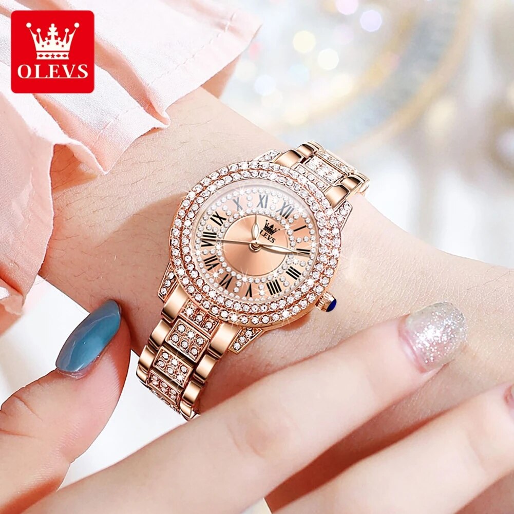 OLEVS 9943 luxe tout diamant m - Luxury Watch Diamond avis et prix