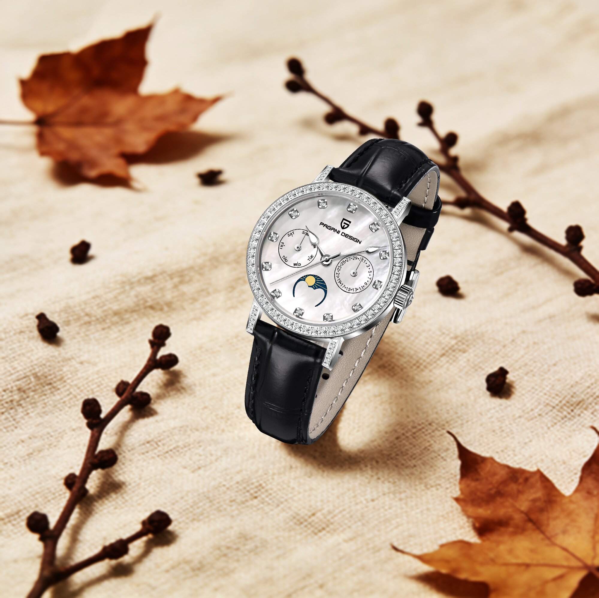 Montre à quartz de luxe pour f - Luxury Watch Moon Phase avis et prix
