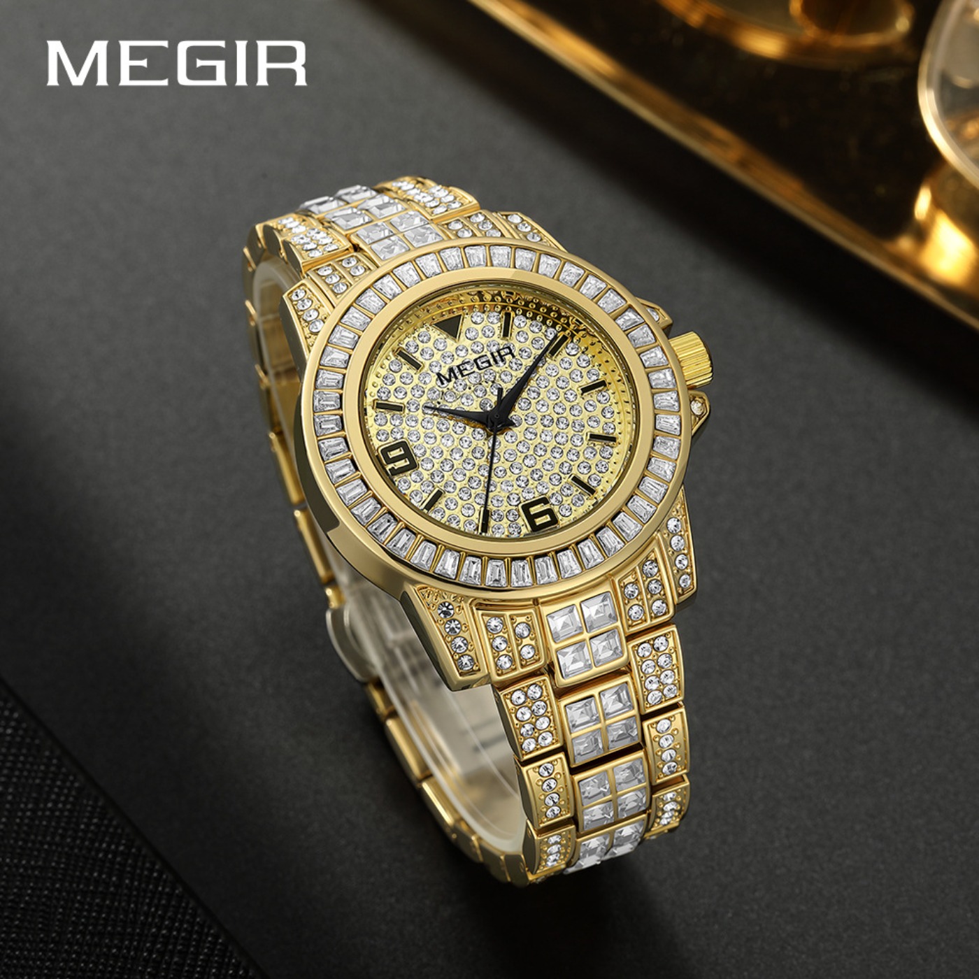 Montres de luxe MEGIR avec dia - Luxury Watch Diamond avis et prix
