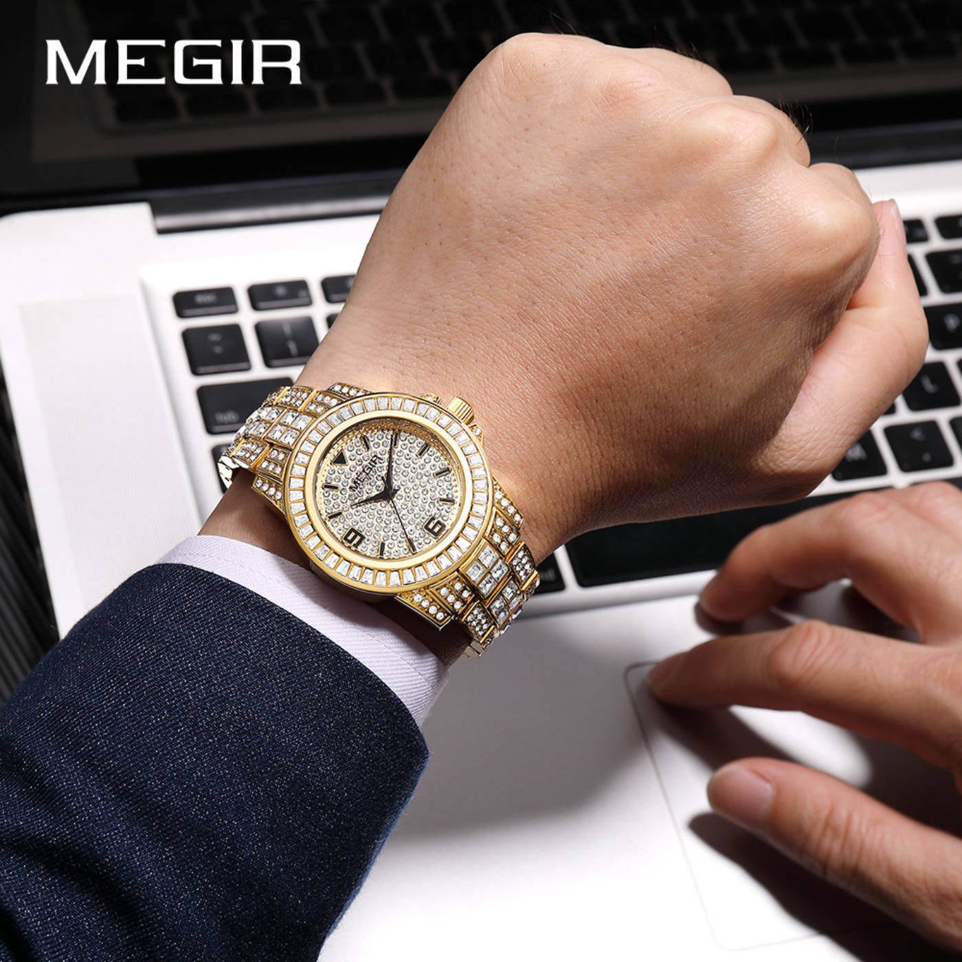 Montres de luxe MEGIR avec dia - Luxury Watch Diamond avis et prix