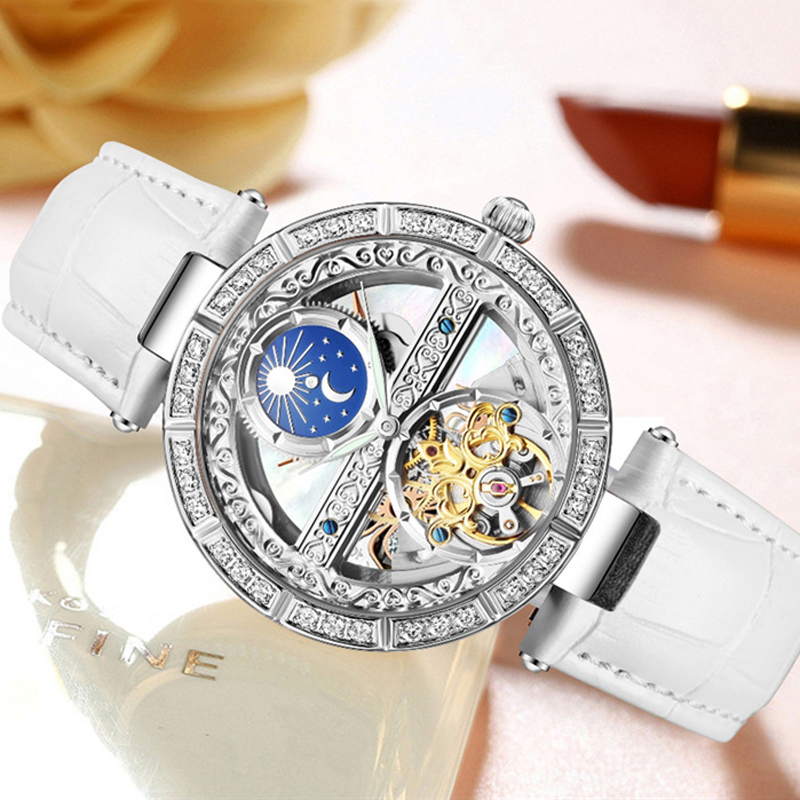Dames montre automatique femme - Luxury Watch Moon Phase avis et prix