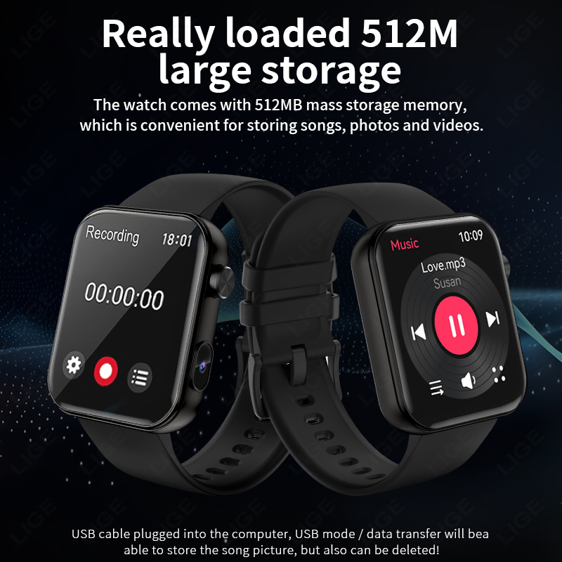 Montre connectée LIGE 512 Mo a - Luxury Watch Makes avis et prix
