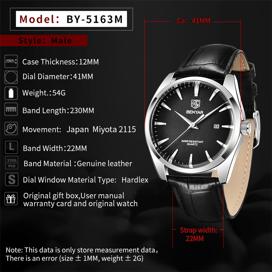 Benyar 5163 Top marque de luxe - Luxury Watch Manufacturers avis et prix