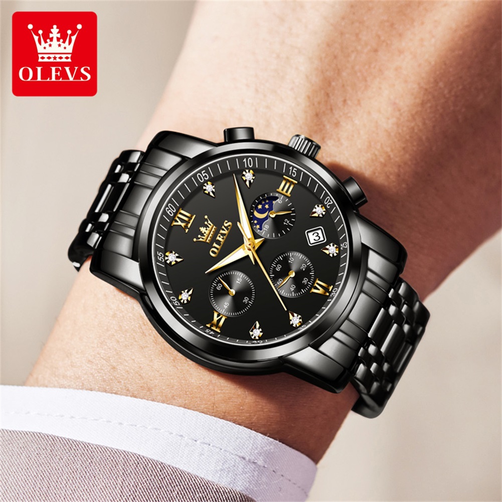 OLEVS montres pour hommes popu - Luxury Watch Moon Phase avis et prix