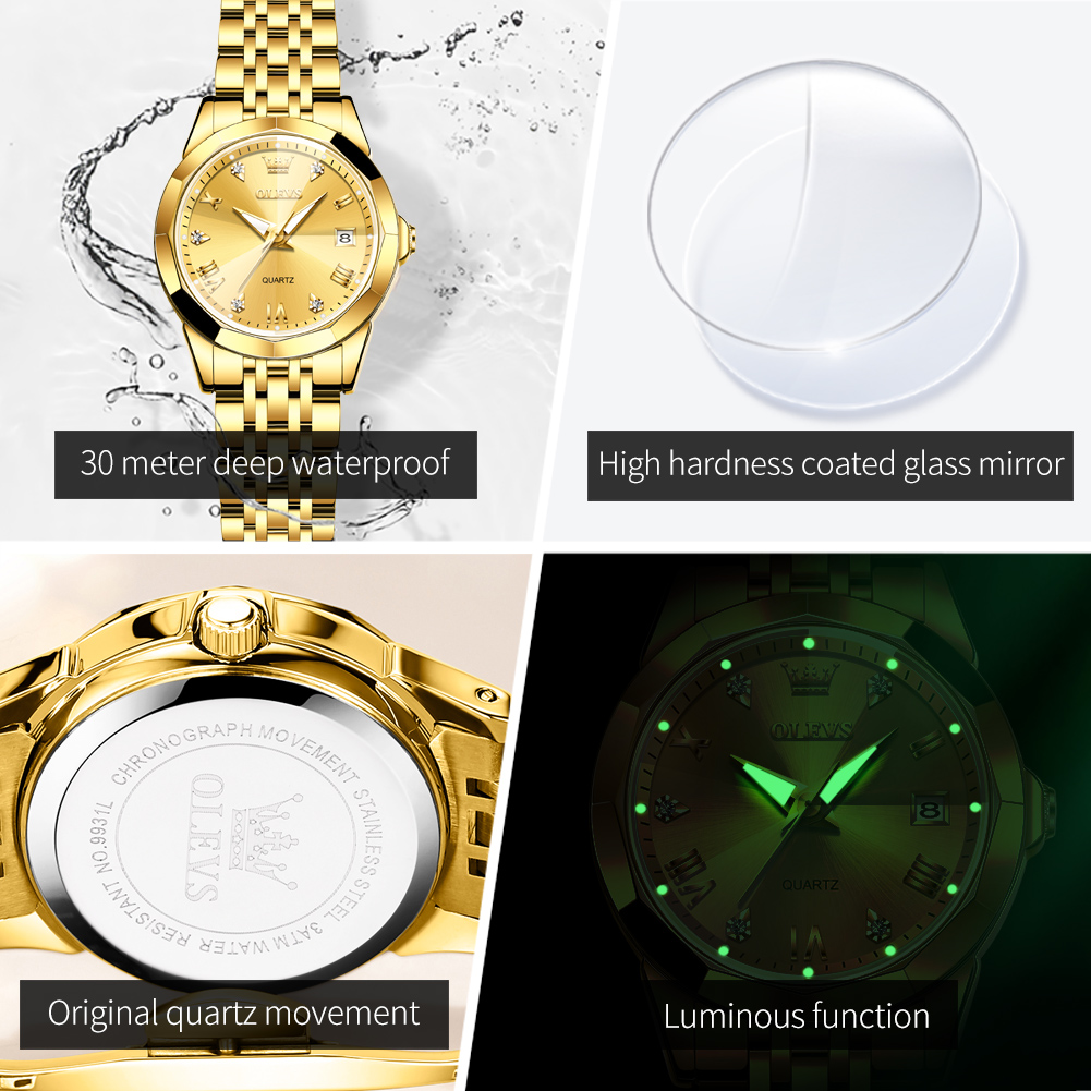 OLEVS mode montre dorée pour f - Luxury Watch Girl avis et prix