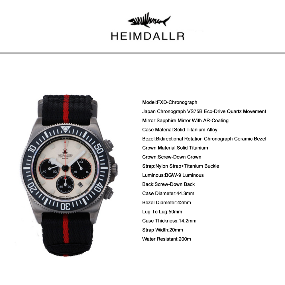 Montre chronographe tactique F - Titanium Sport Watch avis et prix